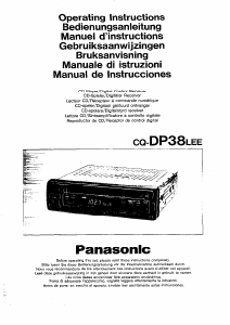 Handleiding Panasonic CQ-DP38LEE Autoradio