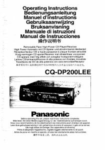 Manual Panasonic CQ-DP200LEE Car Radio