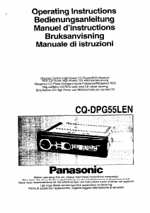 Manual Panasonic CQ-DPG55LEN Car Radio