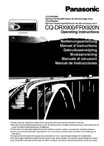 Handleiding Panasonic CQ-DRX900 Autoradio