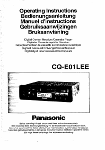 Manual Panasonic CQ-E01LEE Car Radio