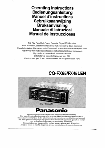 Manual de uso Panasonic CQ-FX45LEN Radio para coche
