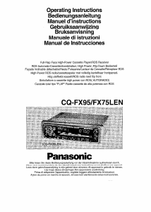 Manual Panasonic CQ-FX95LEN Car Radio