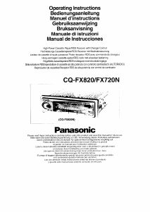 Bruksanvisning Panasonic CQ-FX820N Bilradio