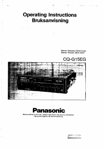 Manual Panasonic CQ-G15EG Car Radio