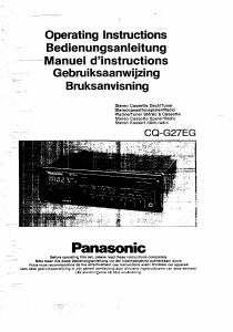 Manual Panasonic CQ-G27EG Car Radio