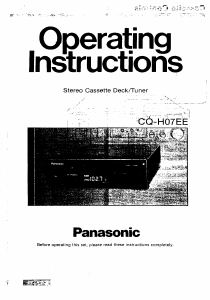 Handleiding Panasonic CQ-H07EE Autoradio