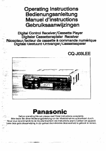 Manual Panasonic CQ-J03LEE Car Radio