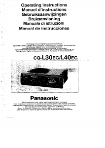 Manual Panasonic CQ-L30EG Car Radio