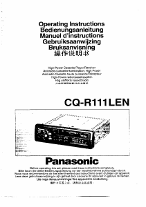 Manual Panasonic CQ-R111LEN Car Radio