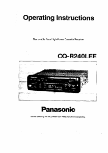 Manual Panasonic CQ-R240LEE Car Radio