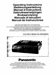 Manual Panasonic CQ-RD10EN Car Radio