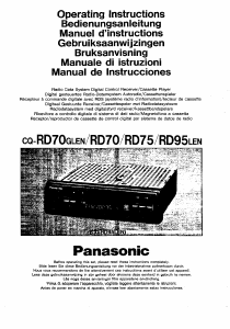 Manual Panasonic CQ-RD95LEN Car Radio