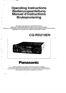 Manual Panasonic CQ-RD210EN Car Radio