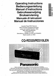 Handleiding Panasonic CQ-RD310LEN Autoradio