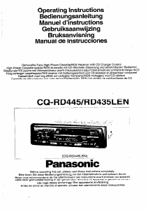 Manual Panasonic CQ-RD445LEN Car Radio
