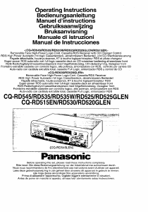 Manual Panasonic CQ-RD520GLEN Car Radio