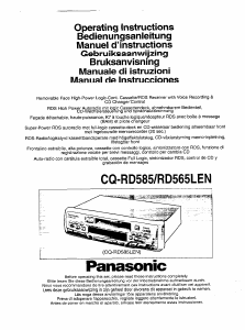 Manual Panasonic CQ-RD565LEN Car Radio