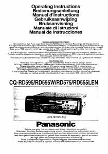 Manual Panasonic CQ-RD595W Car Radio