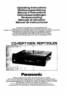 Manual Panasonic CQ-RDP720LEN Car Radio