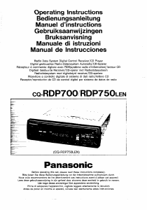 Manual Panasonic CQ-RDP750LEN Car Radio