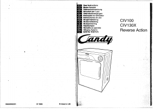 Manuale Candy CIV 100 OS Asciugatrice