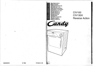 Manuale Candy CIV 130X Asciugatrice