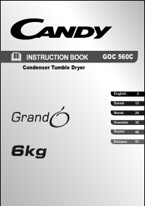 Εγχειρίδιο Candy GOC 560C-S Στεγνωτήριο