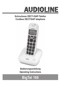 Bedienungsanleitung Audioline BigTel 160 Schnurlose telefon