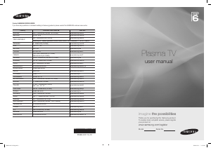 Manual Samsung PS50B679S1S Plasma Television