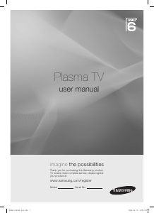 Manual Samsung PS63B680T5R Plasma Television