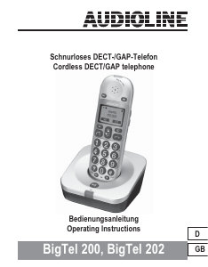 Handleiding Audioline BigTel 200 Draadloze telefoon