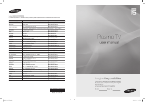 Manual Samsung PS50B579T6S Plasma Television