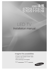 Manual Samsung HG46NA570LB LED Television