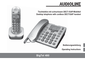 Bedienungsanleitung Audioline BigTel 480 Schnurlose telefon