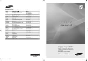 Mode d’emploi Samsung LE26B350F1W Téléviseur LCD