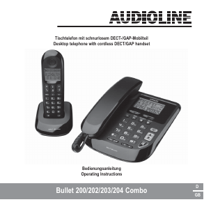 Handleiding Audioline Bullet 202 Combo Draadloze telefoon