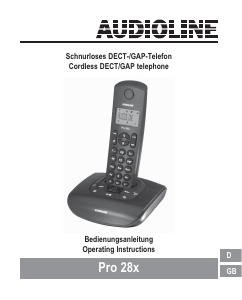 Bedienungsanleitung Audioline Pro 282 Schnurlose telefon