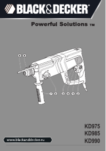 Manual Black and Decker KD985 Martelo perfurador