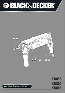 Bruksanvisning Black and Decker KD885 Borhammer