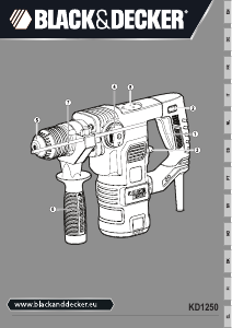 Bruksanvisning Black and Decker KD1250K Borhammer