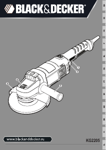 Manual de uso Black and Decker KG2205 Amoladora angular