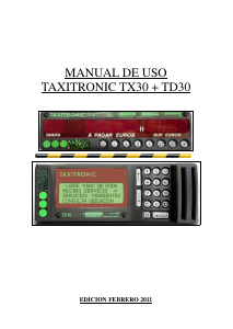 Manual de uso Taxitronic TX30 Taxímetro