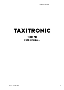 Handleiding Taxitronic TXD70 Taximeter