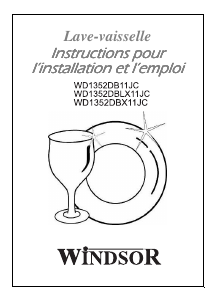 Mode d’emploi Windsor WD1352DBLX11JC Lave-vaisselle