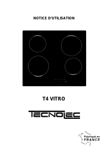 Mode d’emploi Tecnolec T4VITRO Table de cuisson