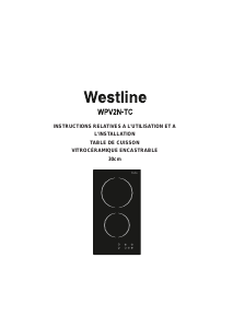 Mode d’emploi Westline WPV2N-TC Table de cuisson