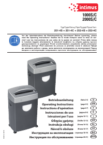 Instrukcja intimus 251-4S Niszczarka