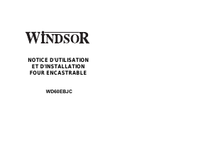 Mode d’emploi Windsor WD60EBJC Four