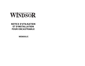 Mode d’emploi Windsor WD60IXJC Four